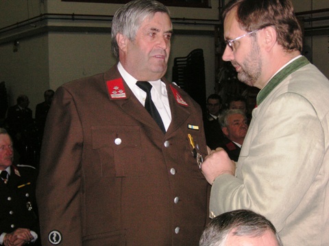 Hermann Berger, FF Gföhl - 40 Jahre FF-Mitglied