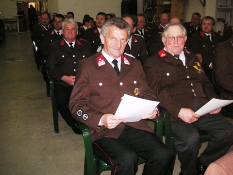 Leopold Aschauer, FF Gföhl und Leopold Seitl, FF Eisengraben - 40 Jahre FF-Mitglieder